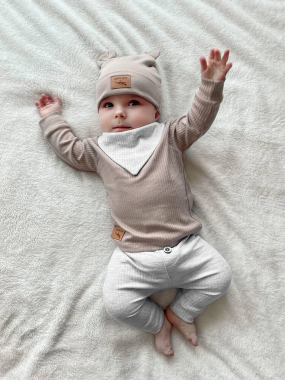 Spodnie prążkowane Lagarto Verde - szary