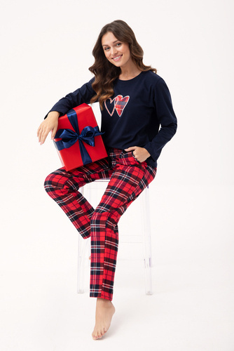 Piżama damska 657 LUNA granatowy