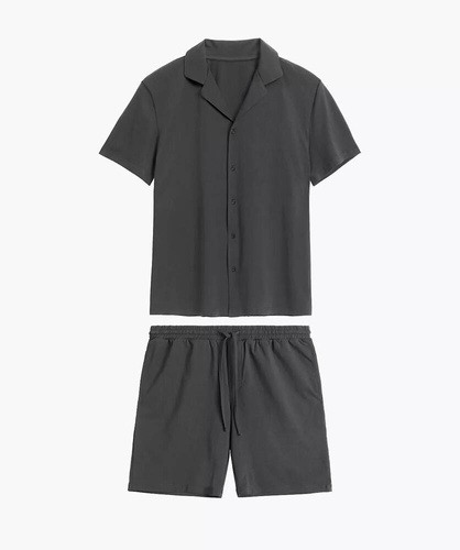 Piżama męska krótki rękaw,BNMP-003 Atlantic-szary