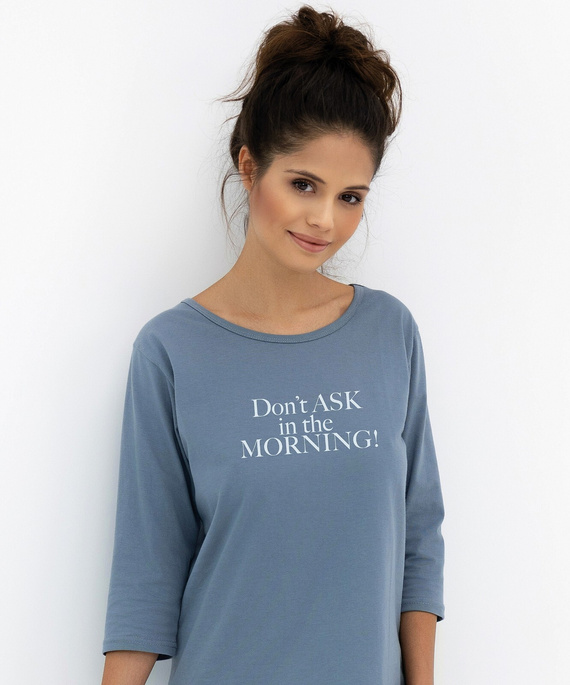 Morning Sensis – koszula nocna damska z grafiką, bawełna 100%