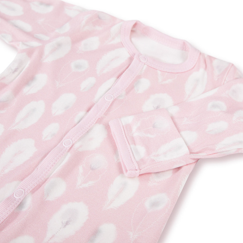 Pajac Bamboo Ewa Klucze - różowy