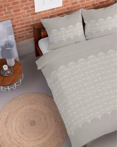 Pościel flanelowa rozeta ornamenty 4951A Detexpol beżowy