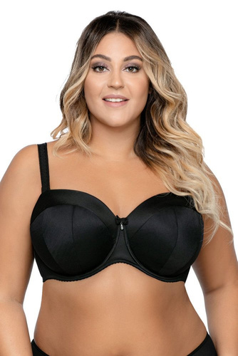 1787 Biustonosz bardotka Ava - czarny