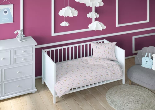 Pościel dziecięca 3810 A Kraina Snów bawełniana królik balet Karo