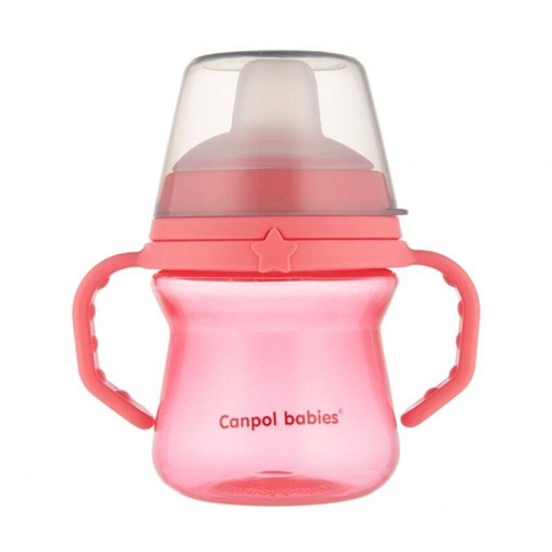 CA56/614PIN kubek z silikonowym ustnikiem FirstCup Canpol Babies różowy