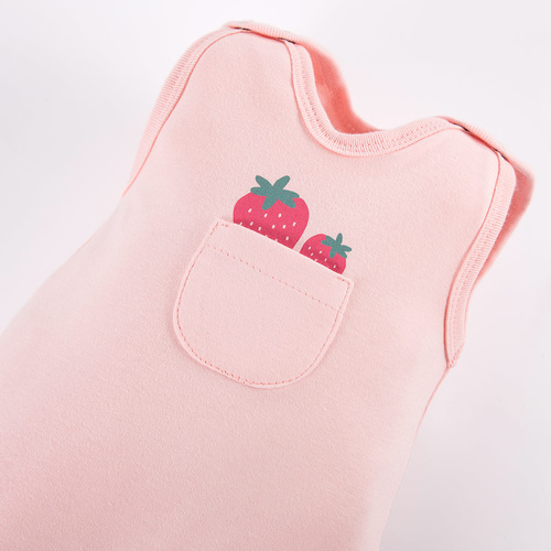 Śpiochy niemowlęce Strawberry & Love Eevi- koralowy