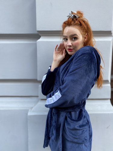 Krótki Szlafrok damski 626 Abigail Forex - granat