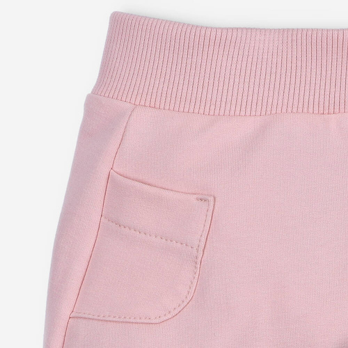 Spodnie dresowe z bawełny organicznej Nini pudrowy róż 