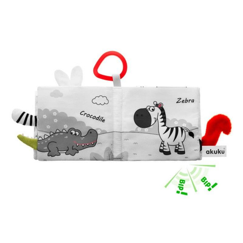 Kontrastowa książeczka sensoryczna ALA0481 Animal Kingdom Akuku 