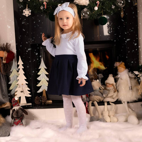 163571 Magia Świąt Bluzka z długim rękawem Nicol - biały