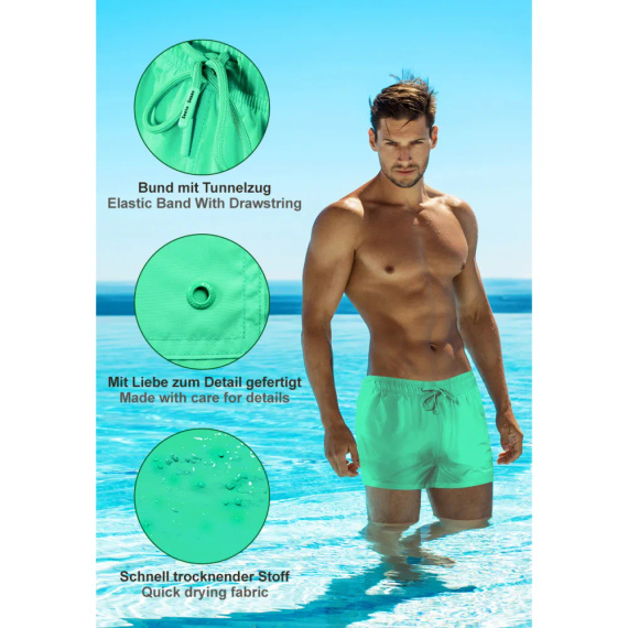 Szorty kąpielowe SZ2406 Sesto Senso miętowy