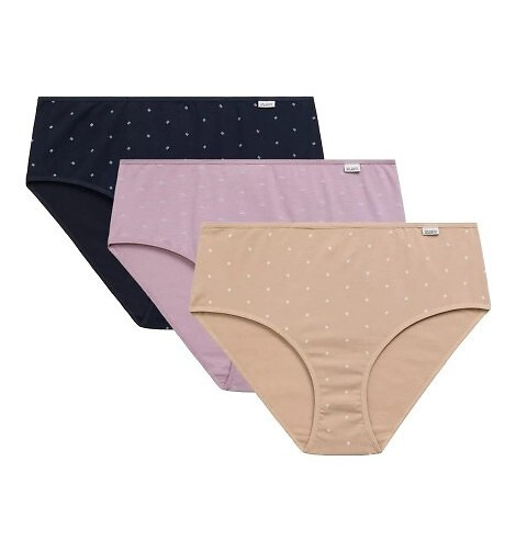 Figi damskie 3LP-220 A'3 Atlantic - beżowy-lawendowy-granatowy