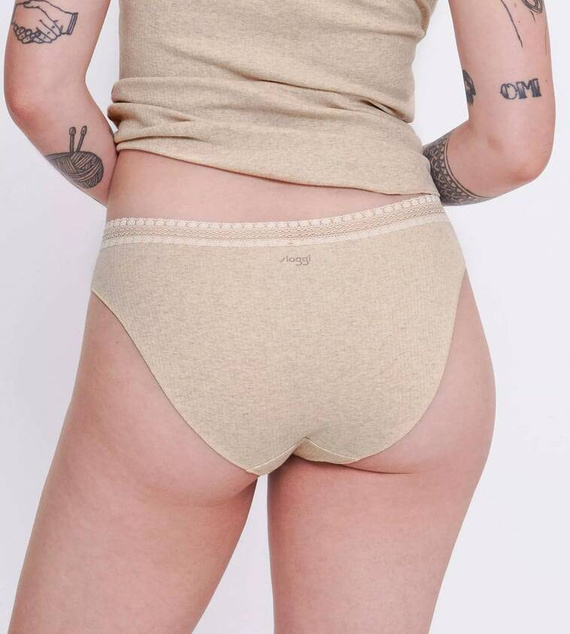 Figi Damskie GO Ribbed R Tai C2P 2-pak Sloggi - grey combination