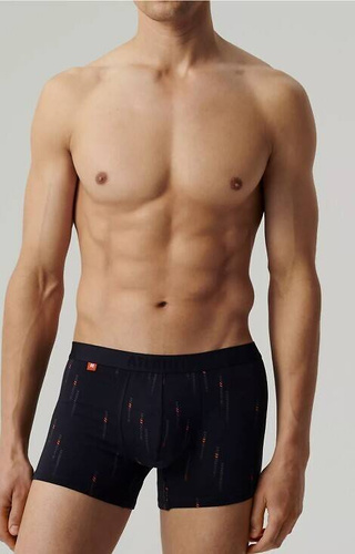 Bokserki męskie 3MH-210 Atlantic -  granatowy-zielony