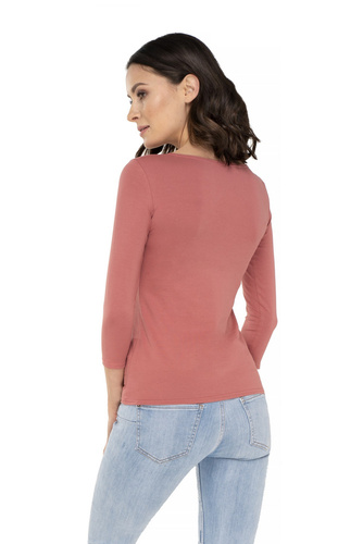 Manati rękaw 3/4 Bluzka damska Babell - różowy