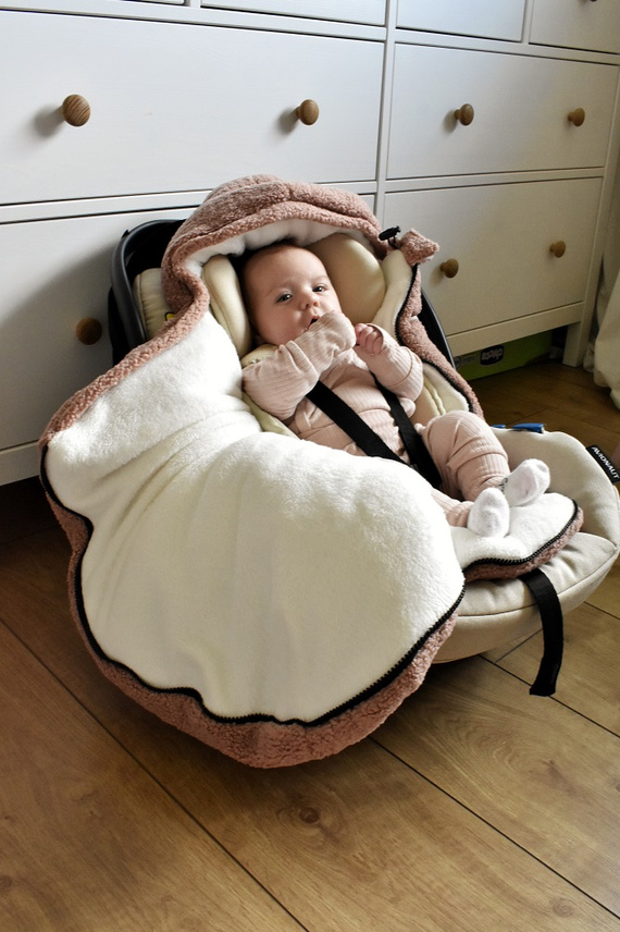 Śpiworek do wózka Alpaka Dusty Pink Makaszka