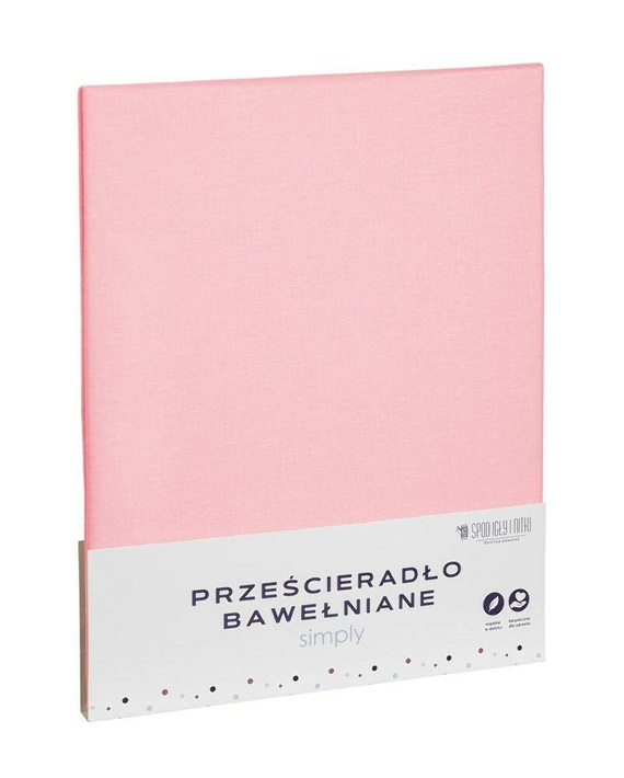 Prześcieradło bawełniane jednobarwne Simply Spod Igły i Nitki czerwony