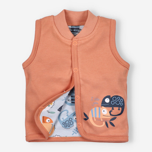 Kamizelka z bawełny organicznej Kameleon Nini pomarańczowy