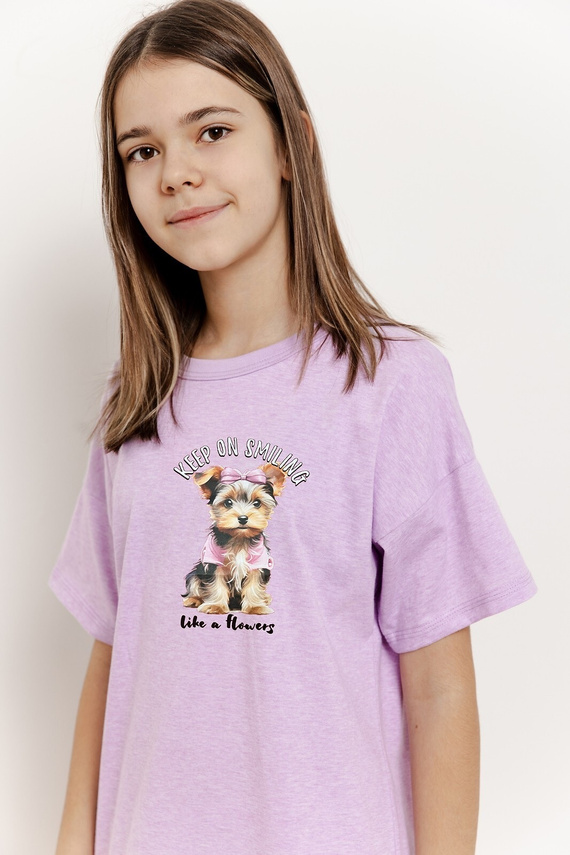 Koszula dziewczęca 3378 Jemma Taro- fioletowy