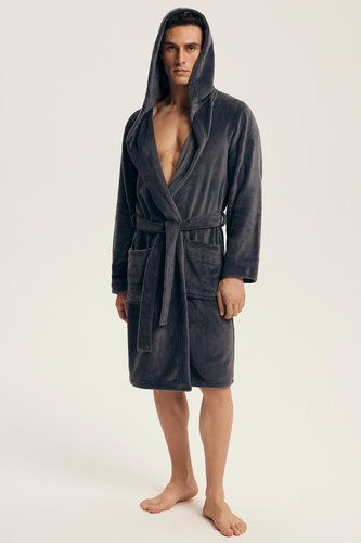 Henderson 43447 Vocal – szlafrok męski z kapturem, ciepła dzianina, stylowy i wygodny