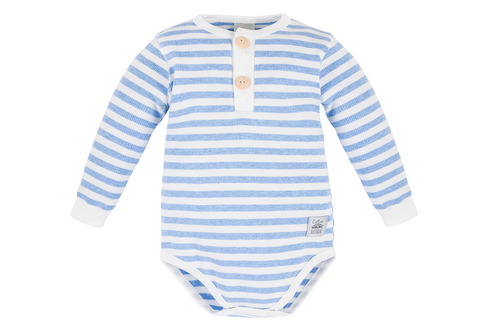 Body polo z długim rękawem "Greco" Makoma niebieski