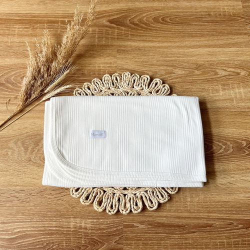 Kocyk bawełniany KCAB002 EkoBaby Mamatti - biały