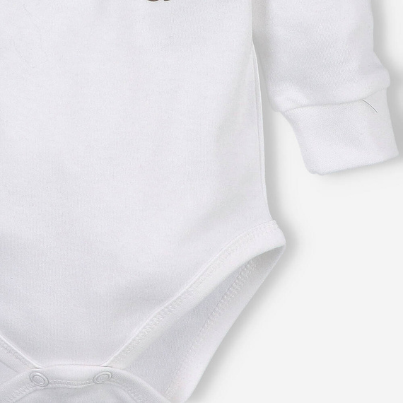 Body kopertowe z bawełny organicznej Happy Apples Nini ecru