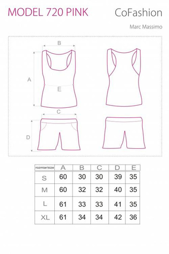 Piżama damska MODEL 720 CoFashion Marc Massimo - niebieski