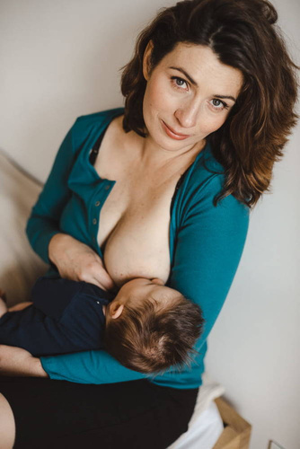 Bluzka ciążowa i do karmienia Tummy Milk&Love szmaragdowy