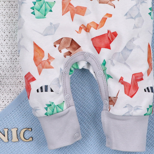 Pajacyk chłopięcy bez stópek Fun Origami Nini druk