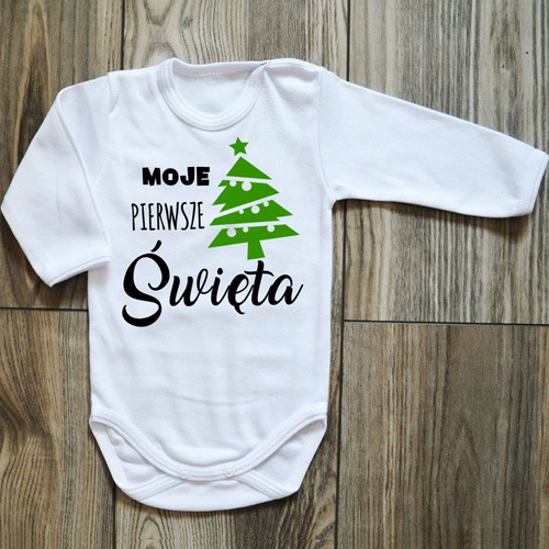 Body długi rękaw "Moje Pierwsze Święta BN" Moocha czarne