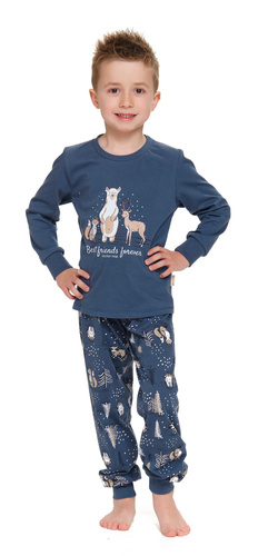 PDG.4324 "Animals" Piżama dziecięca Unisex Doctor Nap - deep blue