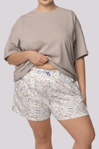 Piżama damska Joy shortsleeve Mona palm beige 