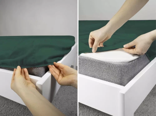 Prześcieradło z mikrofibry Poly Detexpol zielony