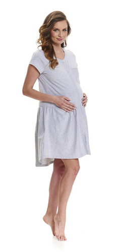 Koszula ciążowa i do karmienia 9445 Doctor Nap - grey melange