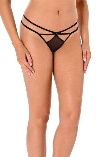 Stringi damskie z koronką Suzie Teyli - czarne