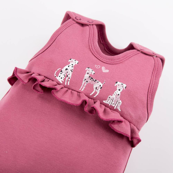 Śpiochy niemowlęce Dogs & Spots Eevi- jagodowa