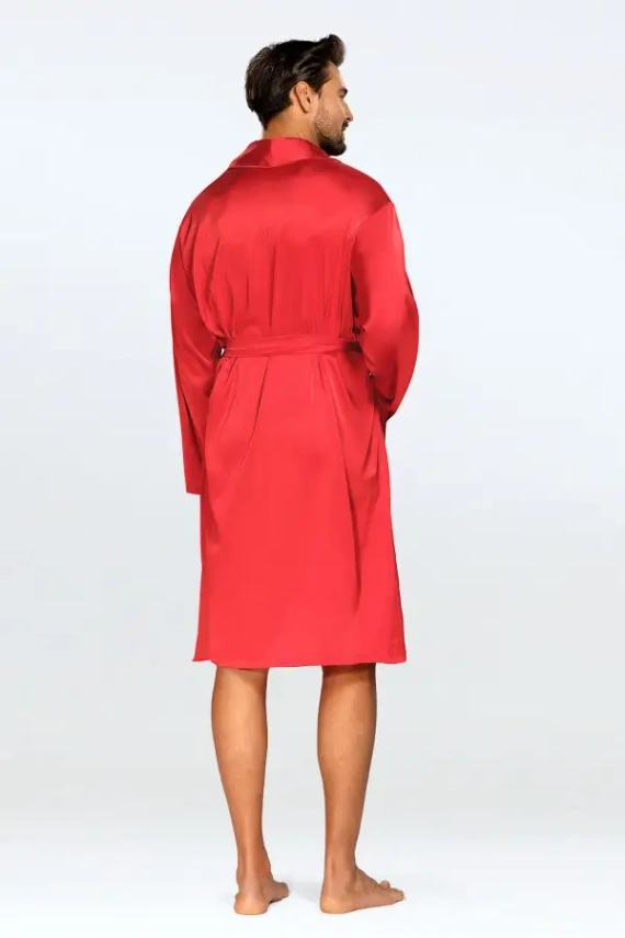Szlafrok męski Lukas Dkaren - czerwony