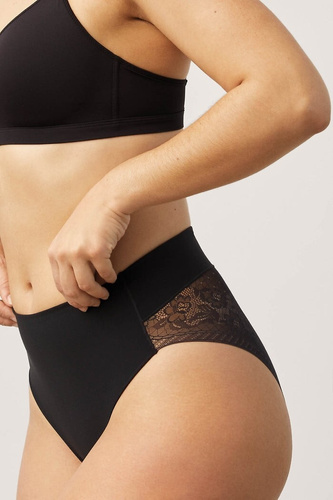 Figi Ysabel Mora 19617 czarne – elegancka bielizna z koronką, komfortowa