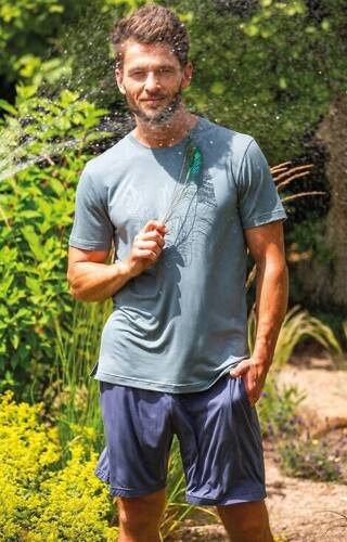 Piżama Męska MNS 750 Bambus Key -zielona