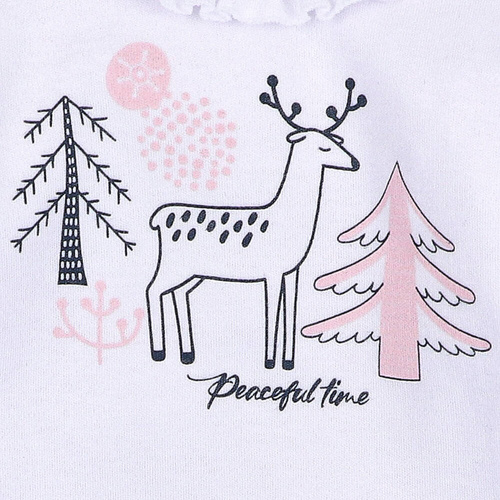 Body z bawełny organicznej Jelonki Nini biały