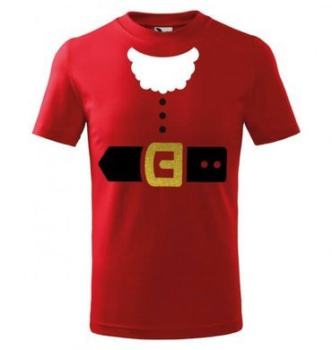 Koszulka dziecięca świąteczna "Mikołaj" Moocha czerwony