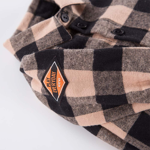 Body dla chłopca z kołnierzykiem Jump Eevi - czarny/beżowy