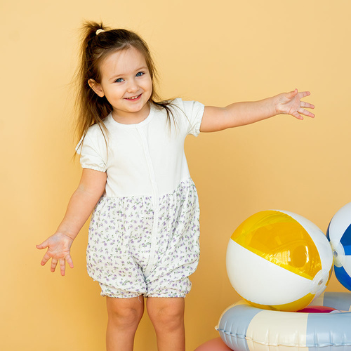 Rampers muślinowy Meadow Eevi - ecru