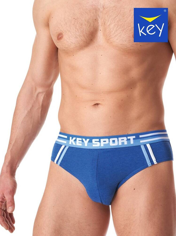 Slipy męskie MPP  187  2-pak Key jeans granatowy