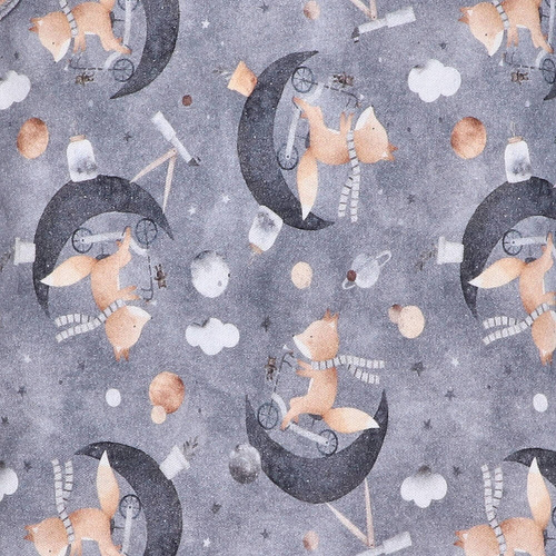 Śpiochy z bawełny organicznej Space Tour Nini niebieski 