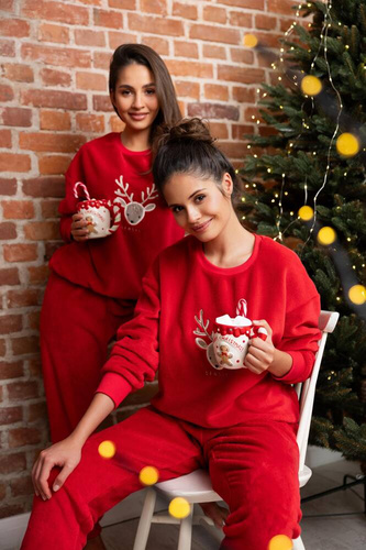 Piżama damska Harriet Sensis - czerwony