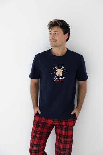 Piżama męska Nathan Sensis - granatowy