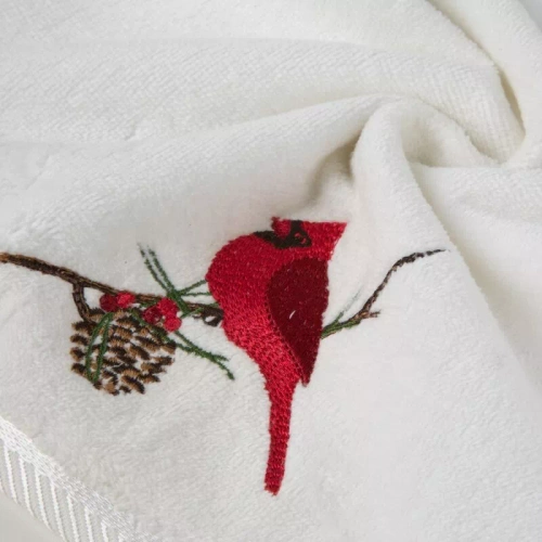 Ręcznik świąteczny ptaszek Pino Eurofirany biały 