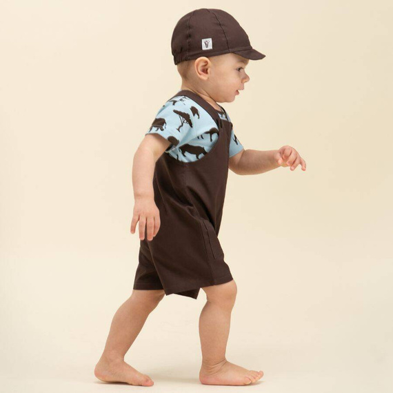 Ogrodniczki dla chłopca Safari Pinokio - brązowy